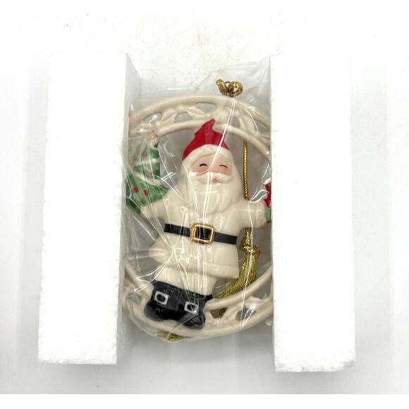 Lenox Pierced Figural Santa Christmas Ornament Bone China 24K Gold Accent 890028 - Picture 6 of 16